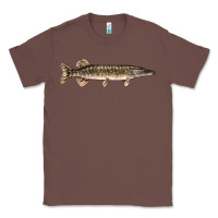 Chestnut Northern Pike Fish Illustrations Classic Tee - LillyAllenDesigns