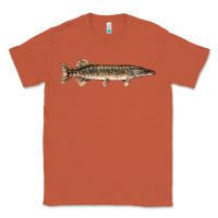 Copper Northern Pike Fish Illustrations Classic Tee - LillyAllenDesigns
