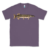 Lavender Northern Pike Fish Illustrations Classic Tee - LillyAllenDesigns