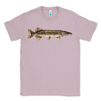 Lilac Northern Pike Fish Illustrations Classic Tee - LillyAllenDesigns
