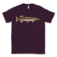Plum Northern Pike Fish Illustrations Classic Tee - LillyAllenDesigns