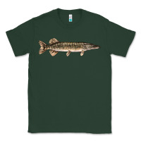 Sports Green Northern Pike Fish Illustrations Classic Tee - LillyAllenDesigns