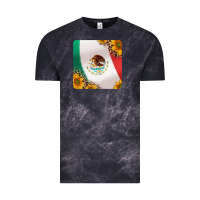 Cloud Black mexican flag sunflowers and leopard coaster Vintage Tee - Jasminsmagicworld