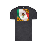 Vintage Black mexican flag sunflowers and leopard coaster Vintage Tee - Jasminsmagicworld