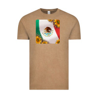Vintage Coffee mexican flag sunflowers and leopard coaster Vintage Tee - Jasminsmagicworld