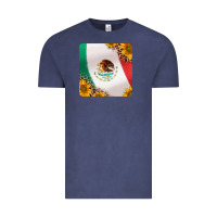 Vintage Denim mexican flag sunflowers and leopard coaster Vintage Tee - Jasminsmagicworld