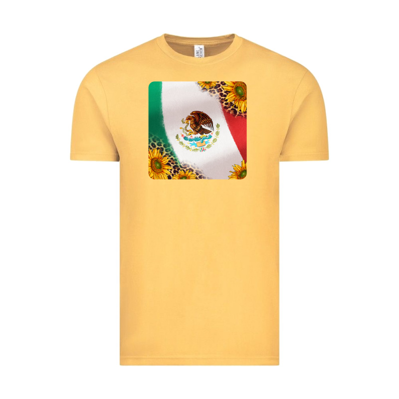 Mexican Flag Sunflowers And Leopard Coaster Vintage Tee by Jasminsmagicworld | Teevron