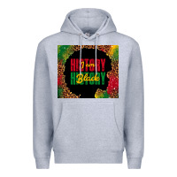 Heather Grey i am black history Premium Hoodie - TumblerDesignByShophia