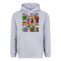 Heather Grey Halloween with My Gnomies Coffee Cups Heavyweight Hoodie - texasbilliewilder