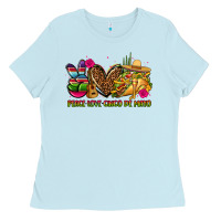 Baby Blue peace love cinco de mayo Ladies Tee - CTS Tumbler Store