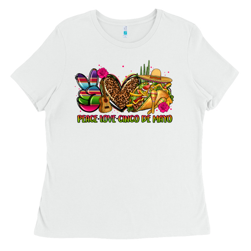 Peace Love Cinco De Mayo Ladies Tee by CTS Tumbler Store | Teevron