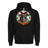 Black christmas dorper sheep Zipper Hoodie - LillyAllenDesigns