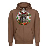 Chestnut christmas dorper sheep Zipper Hoodie - LillyAllenDesigns