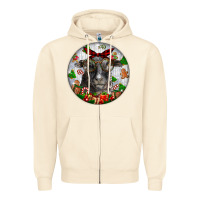 Sandshell christmas dorper sheep Zipper Hoodie - LillyAllenDesigns
