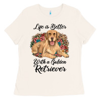 Bone life is better with a golden retriever Ladies Tee - JahusDesignShop