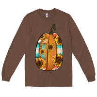 Chestnut Serape sunflower pumpkin Long Sleeve Tee - NancyCooperArtShop