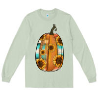 Matcha Serape sunflower pumpkin Long Sleeve Tee - NancyCooperArtShop