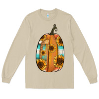 Mushroom Serape sunflower pumpkin Long Sleeve Tee - NancyCooperArtShop