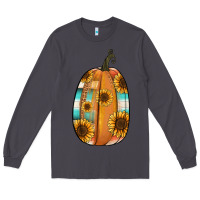Smoke Serape sunflower pumpkin Long Sleeve Tee - NancyCooperArtShop