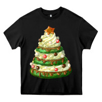 Black white christmas cookie cake Heavy Core Tee - FaDigitalArtStudio
