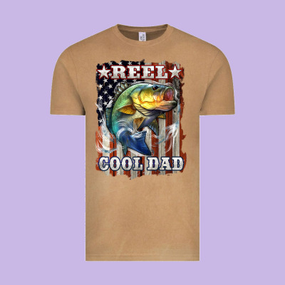 Reel Cool Dad Bass Vintage Tee Designed By Lillyallendesigns
