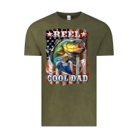 Vintage Olive Reel Cool Dad Bass Vintage Tee - LillyAllenDesigns