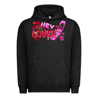 Pigment Black Hey lover flip phone Valentine's Day Urban Hoodie - FaDigitalArtStudio