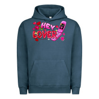 Pigment Midnight Navy Hey lover flip phone Valentine's Day Urban Hoodie - FaDigitalArtStudio