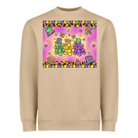 Mushroom mardi gras bead dogs Heavyweight Sweatshirt - MaliasSmallBusiness