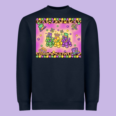 Mardi Gras Bead Dogs Heavyweight Sweatshirt Designed By Maliassmallbusiness