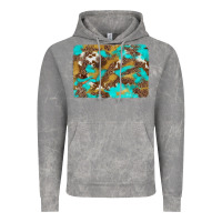 Cloud Rock western turquoise leopard and cowhide background Vintage Hoodie - Artiststas
