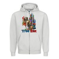 Dove Grey Tree Rex T-Rex Zipper Hoodie - LillyAllenDesigns
