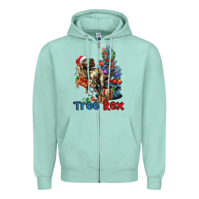 Tree Rex T-rex Zipper Hoodie by LillyAllenDesigns | Teevron