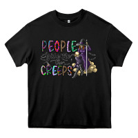 Black people give me the creeps Heavy Core Tee - CowhideDigitalArt
