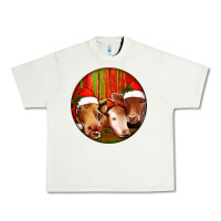 Pistachio Christmas Cow, Urban Heavy Tee - Jasminsmagicworld