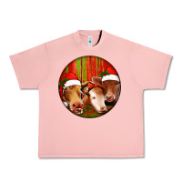 Salmon Christmas Cow, Urban Heavy Tee - Jasminsmagicworld