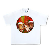 White Christmas Cow, Urban Heavy Tee - Jasminsmagicworld