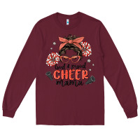 Burgundy loud&proud mama messy bun Long Sleeve Tee - MaliasSmallBusiness