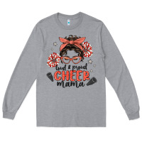 Heather Grey loud&proud mama messy bun Long Sleeve Tee - MaliasSmallBusiness
