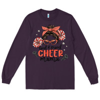 Plum loud&proud mama messy bun Long Sleeve Tee - MaliasSmallBusiness