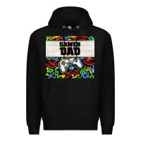 Black gamer dad Premium Hoodie - TumblerDesignByShophia