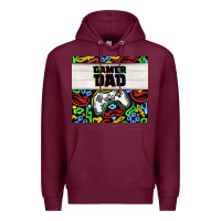 Burgundy gamer dad Premium Hoodie - TumblerDesignByShophia