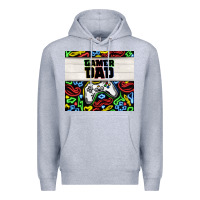 Heather Grey gamer dad Premium Hoodie - TumblerDesignByShophia