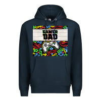 Navy gamer dad Premium Hoodie - TumblerDesignByShophia