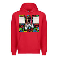 Red gamer dad Premium Hoodie - TumblerDesignByShophia