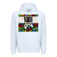 White gamer dad Premium Hoodie - TumblerDesignByShophia