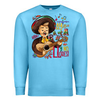Ocean Blue Ay, ay, ay canta y no llores! Premium Sweatshirt - NancyCooperArtShop