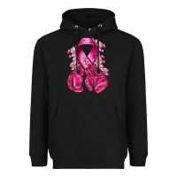 Black breast cancer with boxing gloves Heavyweight Hoodie - NancyCooperArtShop