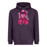 Plum breast cancer with boxing gloves Heavyweight Hoodie - NancyCooperArtShop