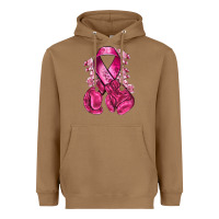 Toasted Coconut breast cancer with boxing gloves Heavyweight Hoodie - NancyCooperArtShop